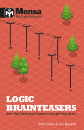 Book cover for Mensa Logic Brainteasers by Ken Russell