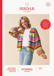 Vibe Crop Cardigan in Sirdar Stories Chunky (10870) - PDF