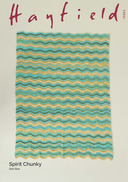 Wave Knit Blanket in Hayfield Spirit Chunky (10862) - CROCHET - PDF