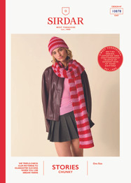 Preppy Scarf Set in Sirdar Stories Chunky (10878)