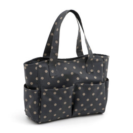 Craft Bag - Charcoal Polka Dot