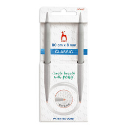 Pony Classic Fixed Circular Knitting Needles - 8.00mm