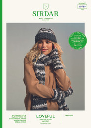 Sea Level Scarf Set in Sirdar Loveful 100% Recycled Acrylic DK (10769) - CROCHET