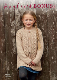 Girl's Coat in Hayfield Bonus Aran (2510)
