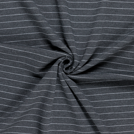 Ponte di Roma Jersey in Horizontal Grey Stripe - Per ½ Metre