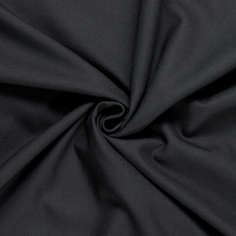 Cotton Canvas-Feel Polywool in Black - Per ½ Metre