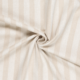 Linen Viscose Jacquard in Cream Stripe - Per ½ Metre