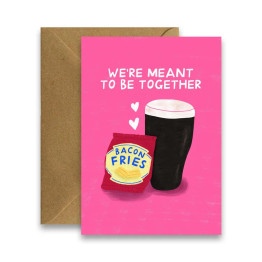 Image for Greeting Card - Guinness & Bacon Fries
