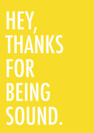 Cover image for Greeting Card - Thanks for being sound