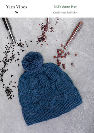 Riley Aran Hat in Yarn Vibes Aran - PDF