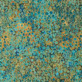 Shimmer Basics: Small Bubbles on Ocean Forest - 100% Cotton