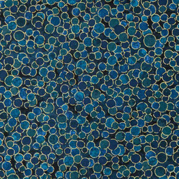 Shimmer Basics: Small Bubbles on Midnight Ocean - 100% Cotton