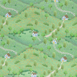 Cottage Bliss: Meadow Haven - 100% Cotton