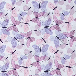 Moonlit Flutter: Butterfly Texture - 100% Cotton
