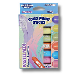Solid Paint Sticks (6pcs) - Pastel Colours