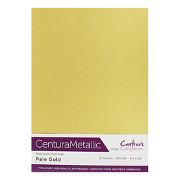 Centura Metallic 310gsm A4 Card Pack (10pk) - Pale Gold
