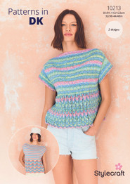 Tops in Stylecraft Colour Burst, Cotton Twist DK (10213) - PDF