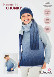 Sweater, Hat & Scarf in Stylecraft Horizon Chunky (10186) - PDF