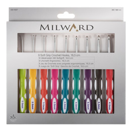 Milward Crochet Hook Set (9pcs) - Soft Grip