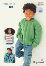 Crochet Sweater Tank, Scarf & Hat in Stylecraft Merry Go Round DK & Special DK (10197) - CROCHET