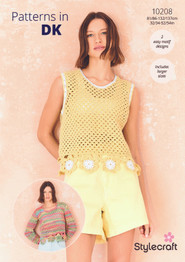 Crochet Vest & Sweater in Stylecraft Colour Burst, Cotton Twist DK (10208) - CROCHET