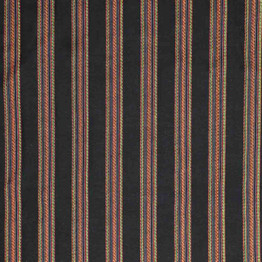 Recycled Ethnic Jacquard: Yellow Stripe on Black - Per ½ Metre