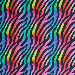 Cotton Poplin Print - Neon Ombre Zebra - Per ½ Metre