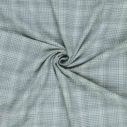 Pure Cotton Seersucker in Sage Check - Per ½ Metre