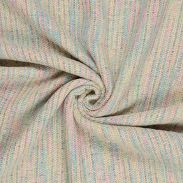 Wool Bouclé in Pastel Stripe - Per ¼ Metre
