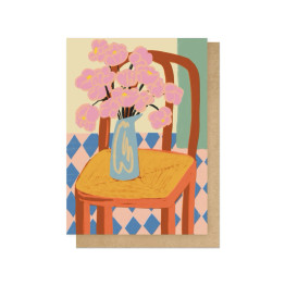 Greeting Card - Flowers on a Chair