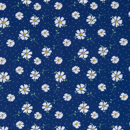 Daisy Spot in Navy - 100% Cotton
