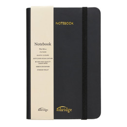 A6 Rainbow Edge Lined Notebook - Black