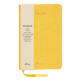 A6 Rainbow Edge Lined Notebook - Yellow