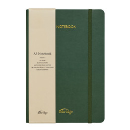 A5 Rainbow Edge Lined Notebook - Olive
