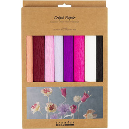High Quality Crepe Paper Pack (8pcs) - Purple/Pink