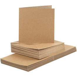 Square Cards & Envelopes (50pk) - Natural
