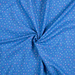 Multi Dots on Navy - 100 % Cotton