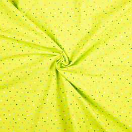 Multi-dots on Green - 100% Cotton