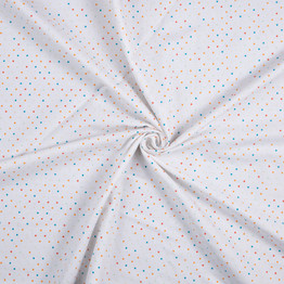 Pin Dot on White - 100% Cotton
