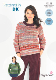 Crochet Sweaters in Stylecraft Colour Burst & Recreate DK (10258) - PDF