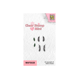 Clear Mini Stamps (4pcs) - Pine Branches