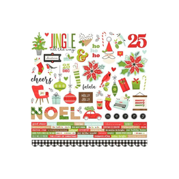 12" x 12" Cardstock Stickers (90pcs) - Make It Merry