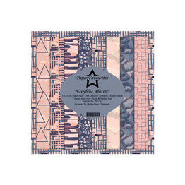 6" x 6" Paper Pack (24pk) - Navy Blue Abstract