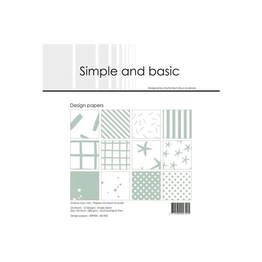 6" x 6" Paper Pack (24pk) - Simple & Basic: Sage