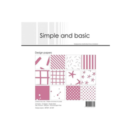 6" x 6" Paper Pack (24pk) - Simple & Basic: Old Rose