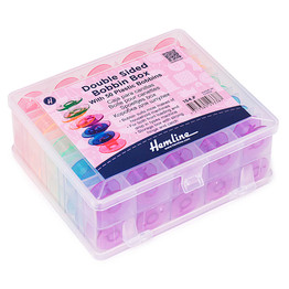 Plastic Bobbin Box w/50 Spools - Assorted Colours