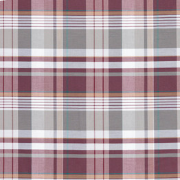 Cotton Shirting Tartan in Platnium & Mulberry - Per ½ Metre