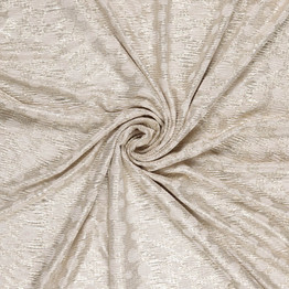 Metallic Circles on Crinkle Polyester - Per ½ Metre