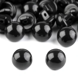 9mm Sew On Round Toy Eyes (20pcs) - Black