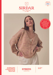 Flare V Neck Cardigan in Sirdar Embers DK (10961)